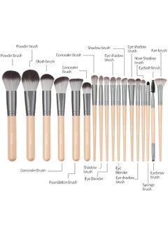 MAANGE 18Pcs Complete Makeup Brush Set with Travel Pouch - Perfect Harmony of Style and Functionality  - Image 5