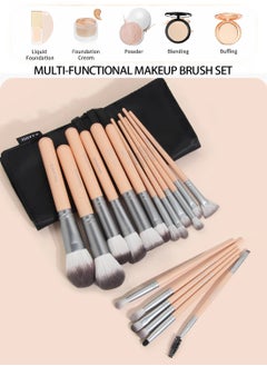 MAANGE 18Pcs Complete Makeup Brush Set with Travel Pouch - Perfect Harmony of Style and Functionality  - Image 4