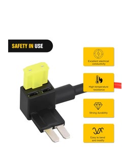 KENSUO 10 Pcs,Micro 2 Fuse TAP 12V Car Add a Circuit ATR Blade Fuse Adapter with 20A Fuse Micro II Fuse Holder Add On Dual Circuit Adapter for Cars Trucks Boats (50058R)  - Image 4