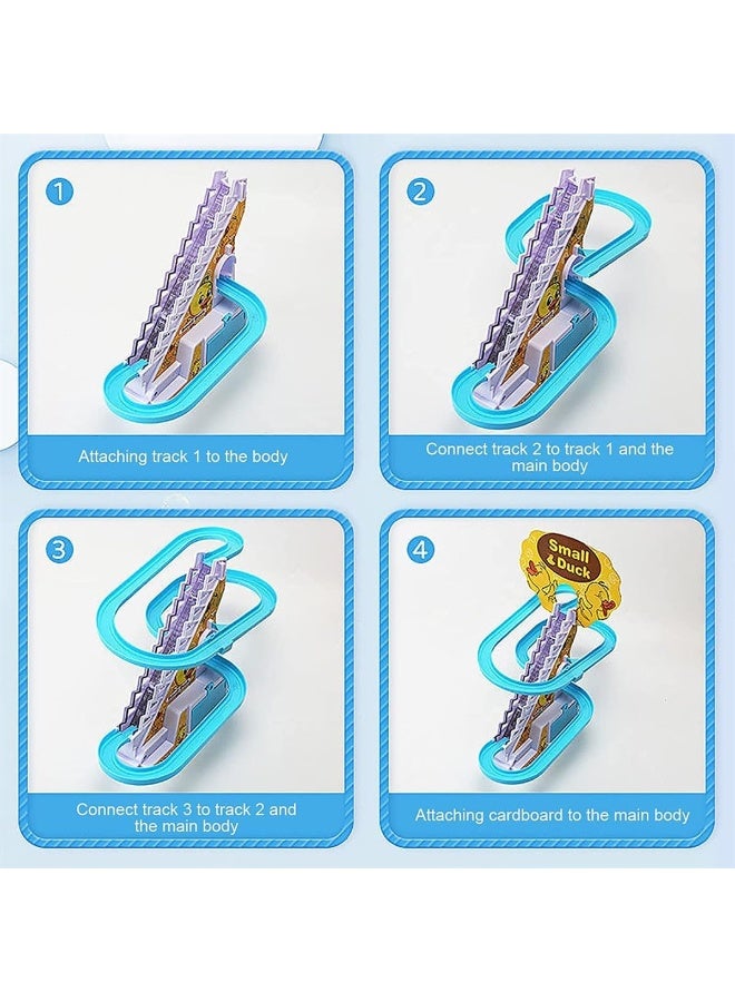 Relex Ducks Race Game Toy Playful Musical Roller Coaster Track Playset with Music u0026 LED Flashing Lights On/Off Button for Toddlers and Kids Gift - Image 5