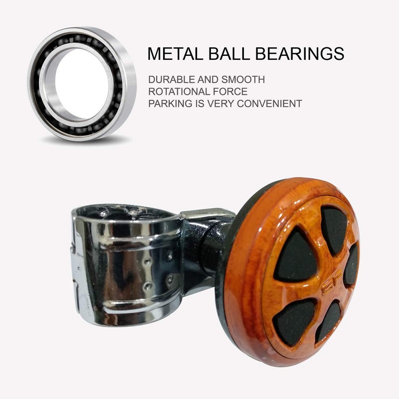 Oshotto Power Handle SK-011 Car Steering Wheel Knob Compatible with Skoda Kodiaq (Wooden) - Image 2