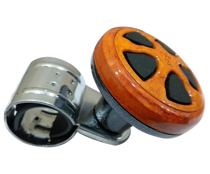 Oshotto Power Handle SK-011 Car Steering Wheel Knob Compatible with Skoda Kodiaq (Wooden) - Image 1