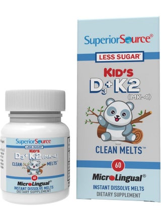 Superior Source Kid's D3 & K2 (MK-4) - Children's Multivitamin - Supports Immune System & Bone Health - Non-GMO, Preservative-Free & Dye-Free - 60 MicroLingual Instant-Dissolve Tablets - pzsku/Z06B0E3E751CFBA3B2713Z/45/1750744737/12bda35a-90f7-4439-a56b-51b93da28dfb