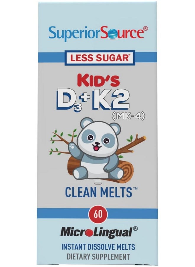 Superior Source Superior Source Kid's D3 & K2 (MK-4) - Children's Multivitamin - Supports Immune System & Bone Health - Non-GMO, Preservative-Free & Dye-Free - 60 MicroLingual Instant-Dissolve Tablets  - Image 5