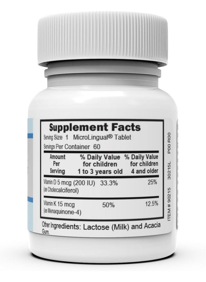 Superior Source Superior Source Kid's D3 & K2 (MK-4) - Children's Multivitamin - Supports Immune System & Bone Health - Non-GMO, Preservative-Free & Dye-Free - 60 MicroLingual Instant-Dissolve Tablets  - Image 2