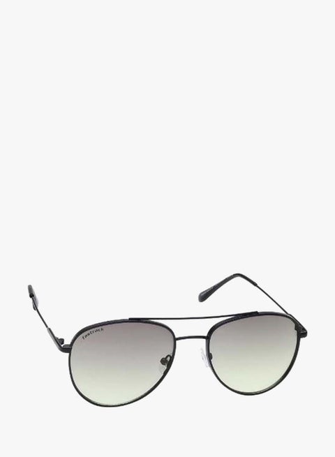 Non Polarized Sunglasses Black Frame Green Mirror Lens 55mm  - M256GR4V