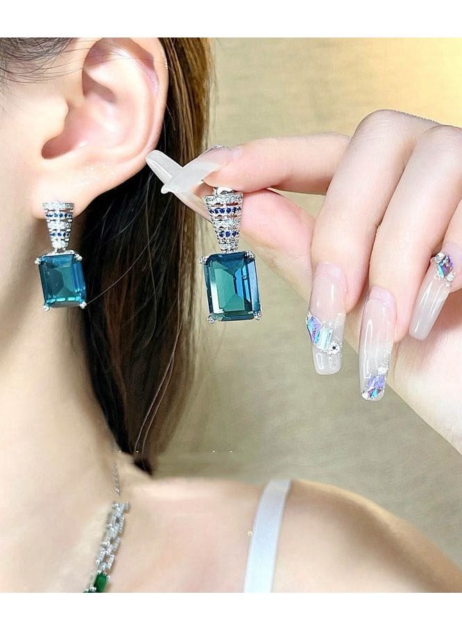 NIBEMINENT Vintage Malachite Emerald Chain Necklace Ring Earring Jewelry Set  - Image 2