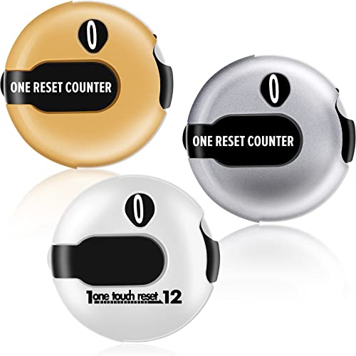 Fiada 3 Pcs 1.2 Inch Golf Score Counter for Women Mini Golf Stroke Counter Scoring Keeper up to 12 Shot to Scorekeeper Glove in(Gold, Silver, White) - Image 1