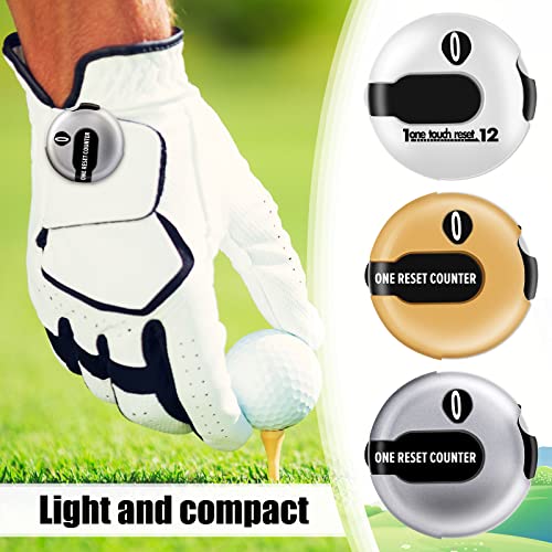 Fiada 3 Pcs 1.2 Inch Golf Score Counter for Women Mini Golf Stroke Counter Scoring Keeper up to 12 Shot to Scorekeeper Glove in(Gold, Silver, White) - Image 5
