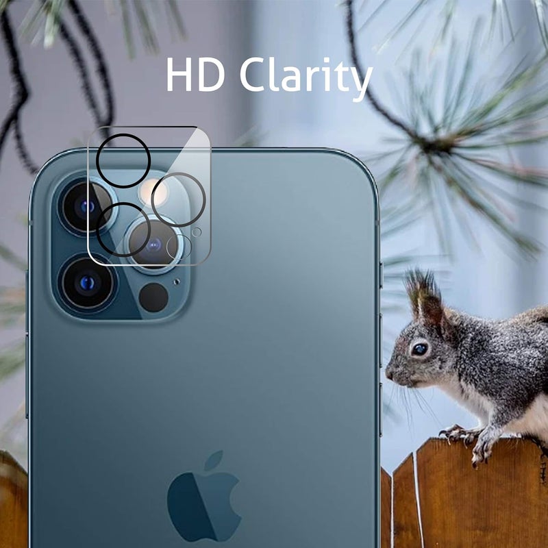 Ailun 2Pack Screen Protector Compatible for iPhone 12 Pro[6.1 inch] + 2 Pack Camera Lens Protector,Tempered Glass Film,[9H Hardness] - HD - Image 3