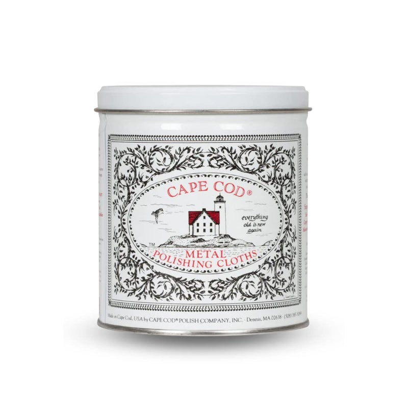 Cape Cod Polishing Metal Tin Bundle for Fine Metals | (12) 4X6 Polishing Cloths | (1) 12x12 Buffing Cloth | (1) Pair of Nitrile Gloves - Image 1