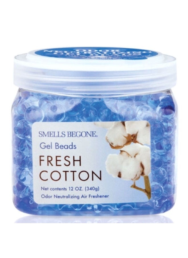 Smells Begone - Air Freshening Fresh Cotton Odor Neutralizing Gel Beads Blue 340 g 52012 - Image 1