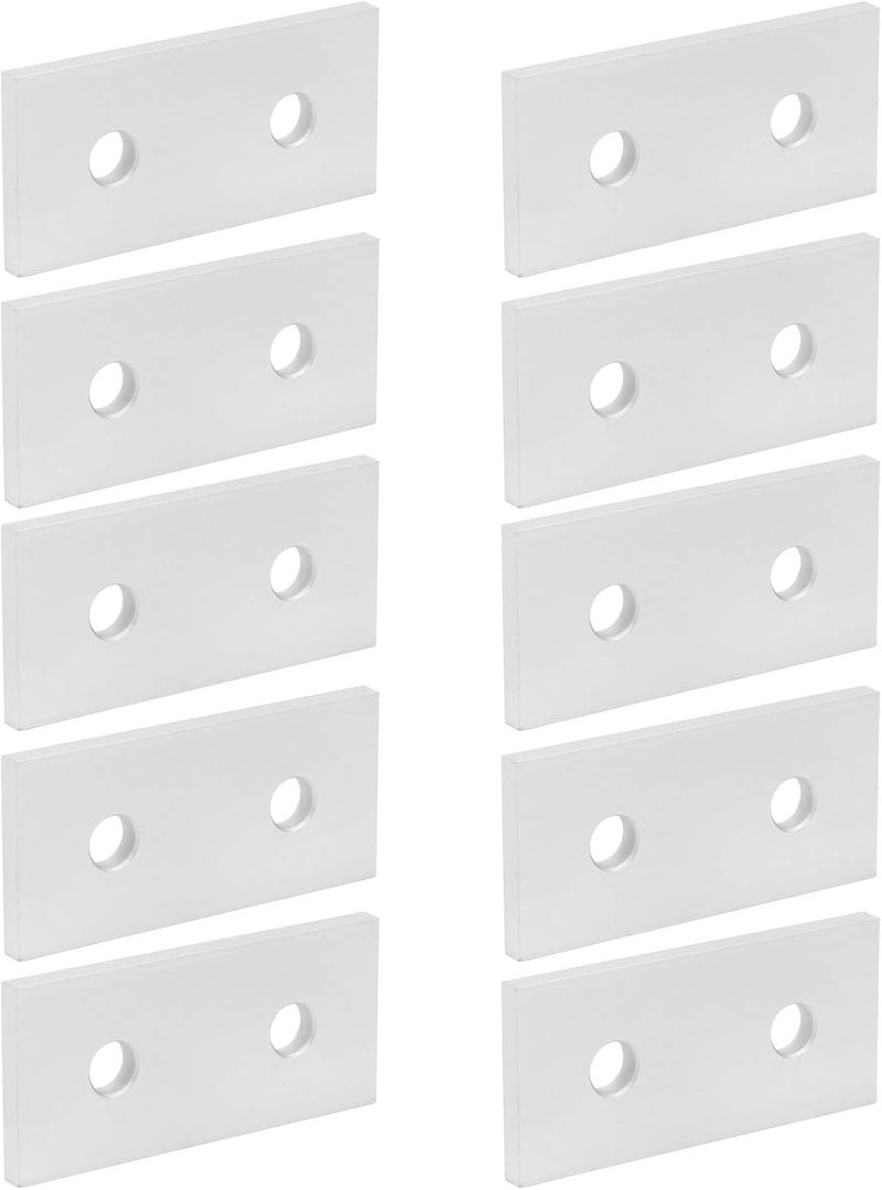 klarako 10Pcs Joining Plate Aluminum Flat Straight Brackets Connecting Reinforcement Vertical Connection Tool(3030-2hole) - Image 5