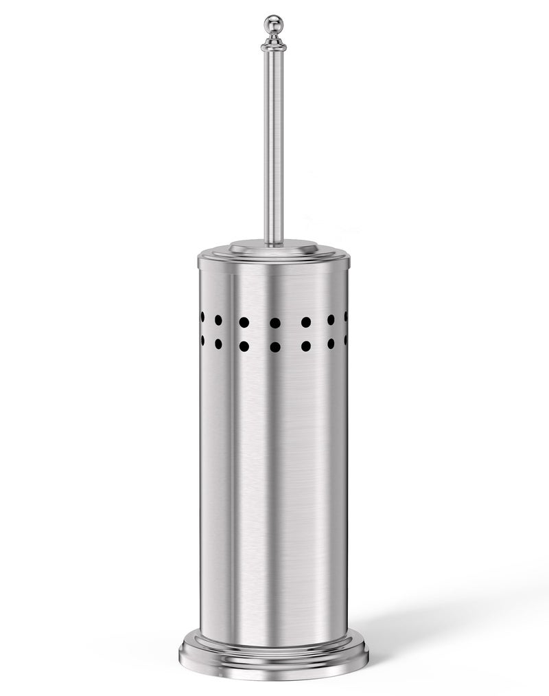 DOWRY Anti-Hand Off Toilet Plunger with Holder for Bathroom,Powerful Efficient Force Suction Cup,Heavy Duty, Deep Cleaning, Nickel - Image 1