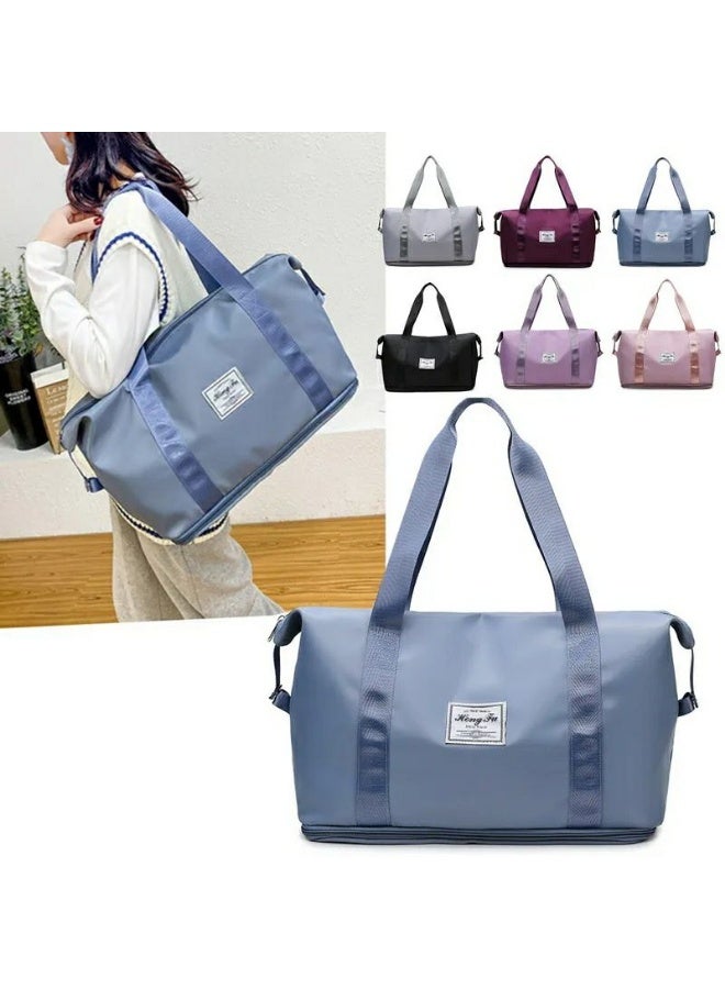 Large Capacity Folding Travel Bag, Waterproof Lightweight Gym Bag with Wet and Dry Separation Bag, for Travel, Sports, Gym Bags - Image 4