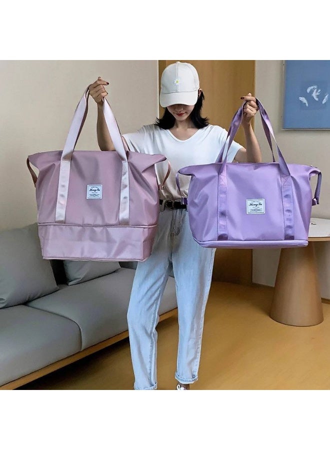 Large Capacity Folding Travel Bag, Waterproof Lightweight Gym Bag with Wet and Dry Separation Bag, for Travel, Sports, Gym Bags - Image 2