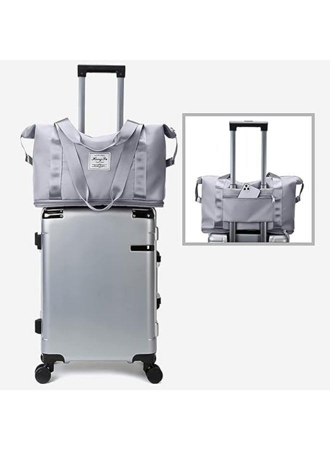 Large Capacity Folding Travel Bag, Waterproof Lightweight Gym Bag with Wet and Dry Separation Bag, for Travel, Sports, Gym Bags - Image 3