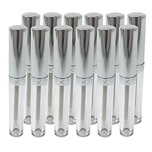 DIY Kit Creations 12 Pack Silver Empty Lip Gloss Tubes 10 mL