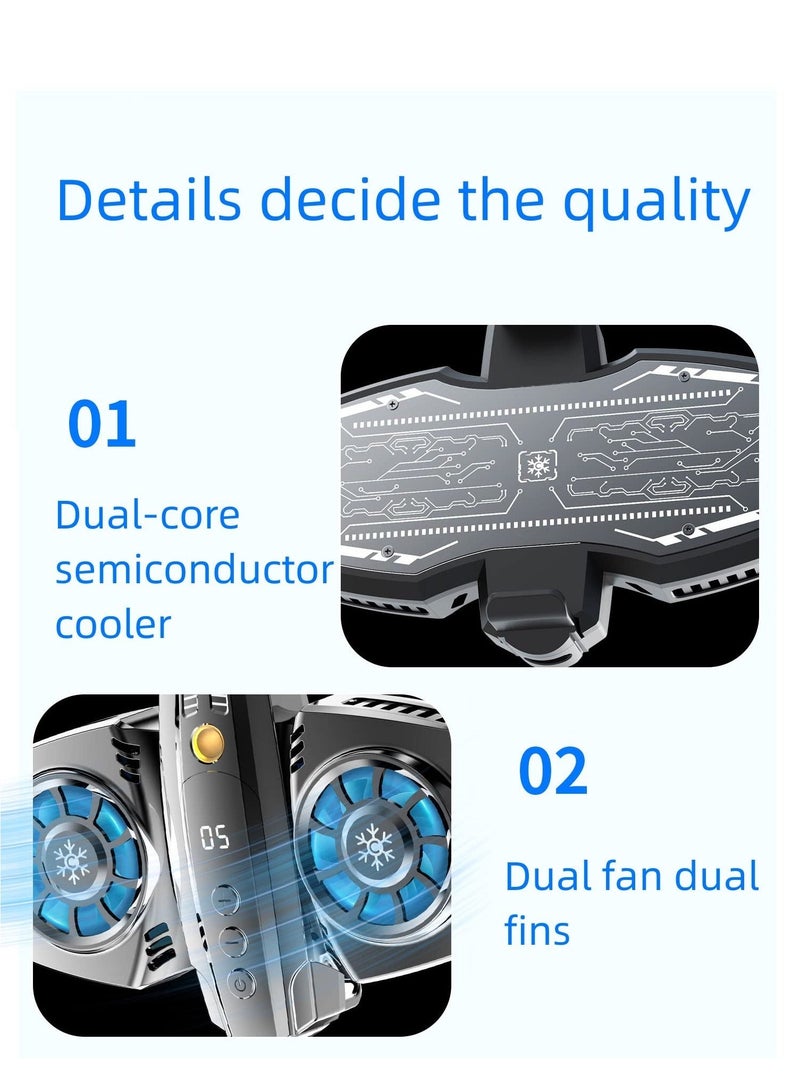 Mobile Phone Radiator Cooling Box Cooler Semiconductor Gaming Aid Phone Cooler for Tiktok Live Outdoor Vlog Mobile Gaming Watch Video  - Image 2
