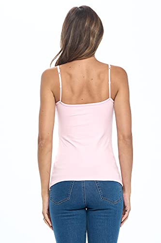 Natural Uniforms Women's Basic Camisole with Adjustable Spaghetti Strap Tank Top (Pink, 3X-Large) - Image 5