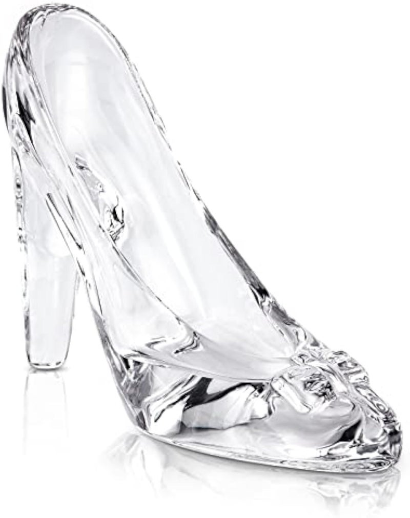 Cinderella Shoe Decor, Crystal High Heels Shoes Ornaments Glass Slipper Decoration Gift for Birthday Wedding Party - Image 1