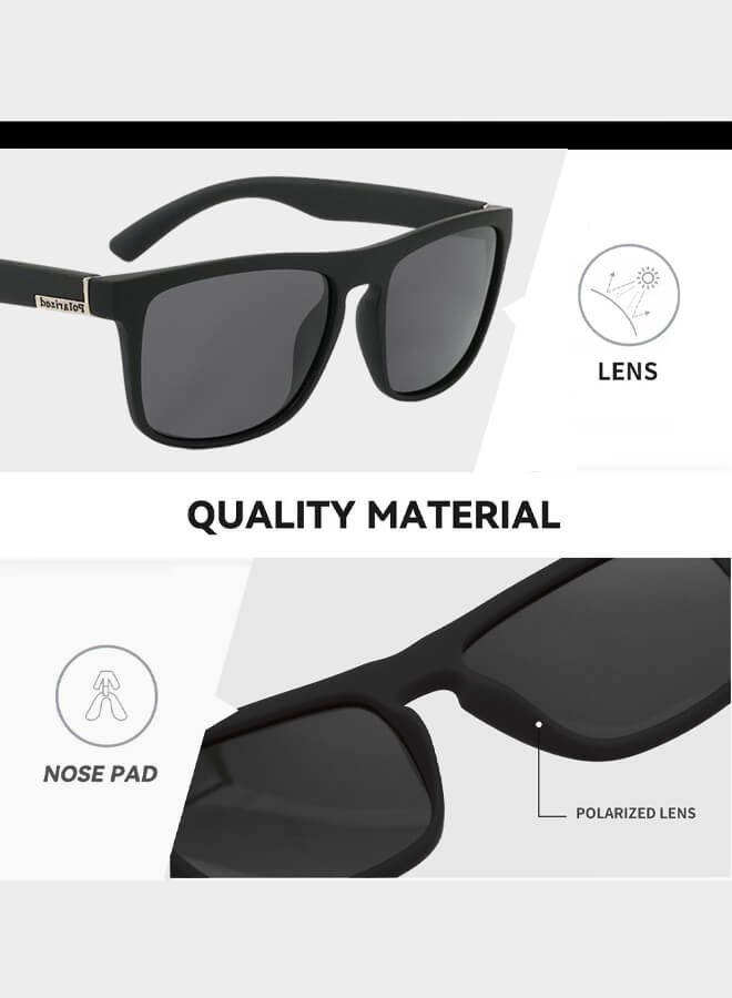 Generic Polarised Sunglasses for Men and Women, 100% UV Protection, Lightweight Retro Vintage Design, Unisex Glasses for Sports, Cycling, Golf, Fishing, CE, UV400, CAT.3 I D731 Black - Image 2