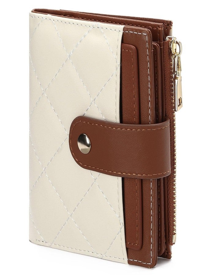 GAEKEAO Small Women Wallet Slim RFID Blocking Leather Bifold Compact Card Holder Wallet for Women with Zipper Change Pocket 3 ID Window - Image 1