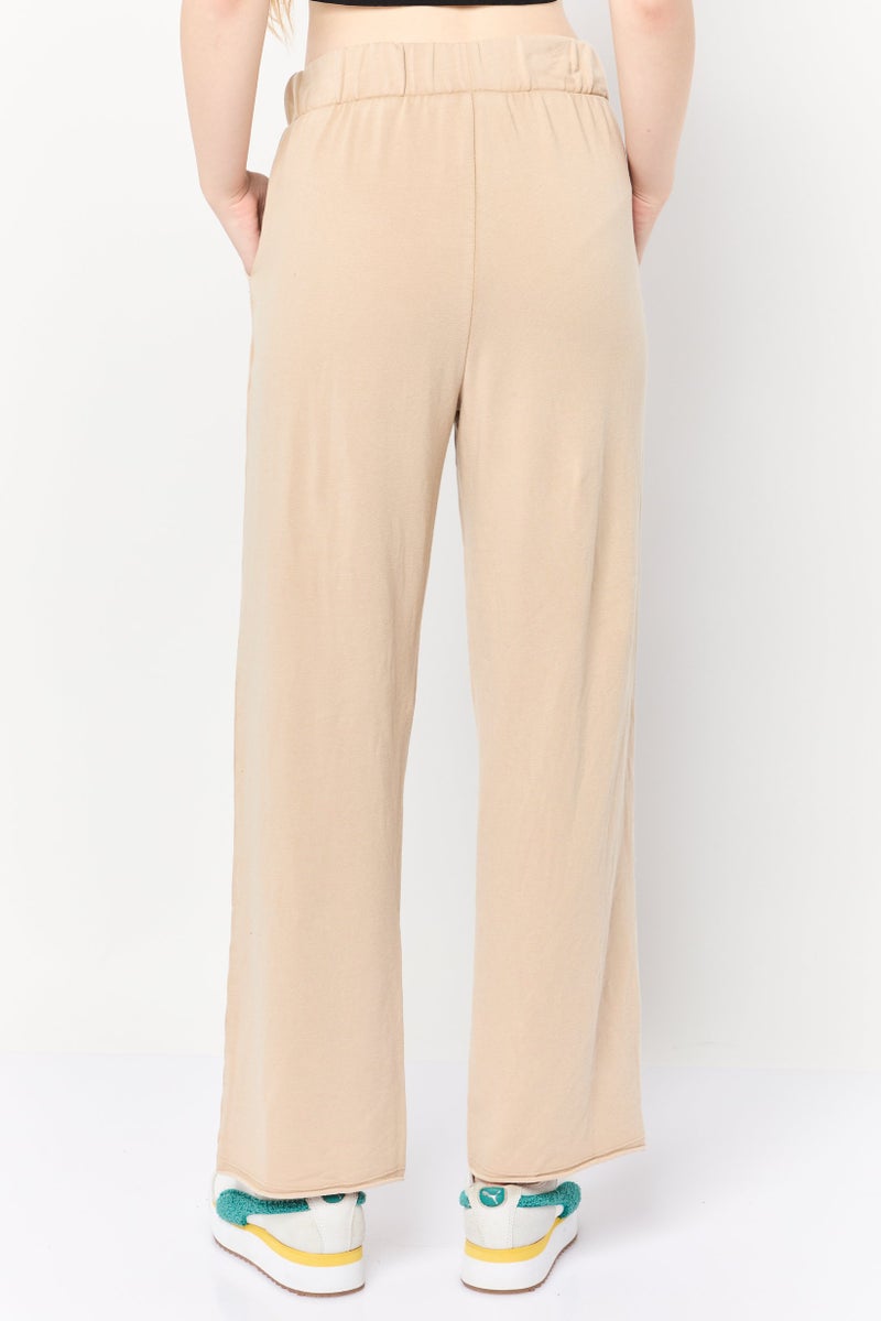 Aerie Women Petite Plain Sweatpants, Light Tan - Image 3