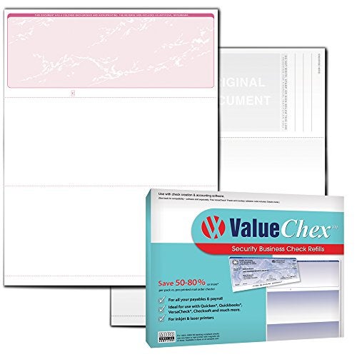 VersaCheck ValueChex - 55 Blank Business Voucher Checks - Pink Prestige - 55 Sheets Form #1000 - Check on Top - Image 4