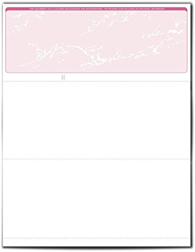 VersaCheck ValueChex - 55 Blank Business Voucher Checks - Pink Prestige - 55 Sheets Form #1000 - Check on Top - Image 3