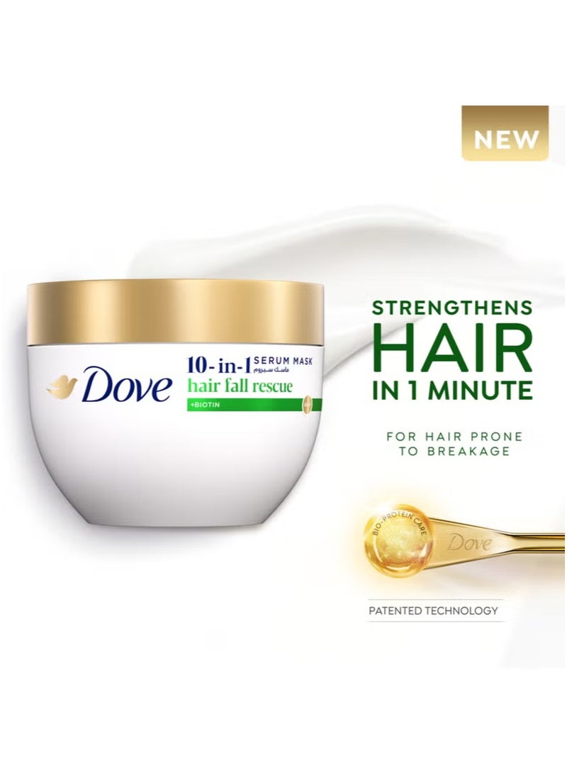 Dove 10 In 1 Serum Mask Hair Fall Rescue Strengthens Hair In 1 Minute 220ml - Image 3