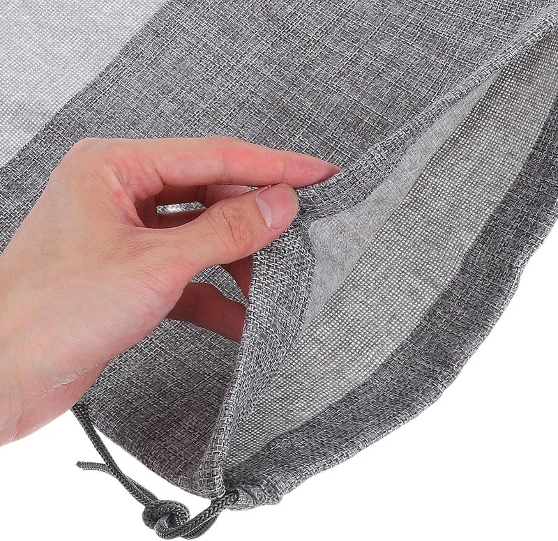 iplusmile 6pcs Linen Travel Shoe Bags with Window Foldable Dustproof Shoe Storage Pouches for Luggage Packing Organizer for Men and Women - Image 3