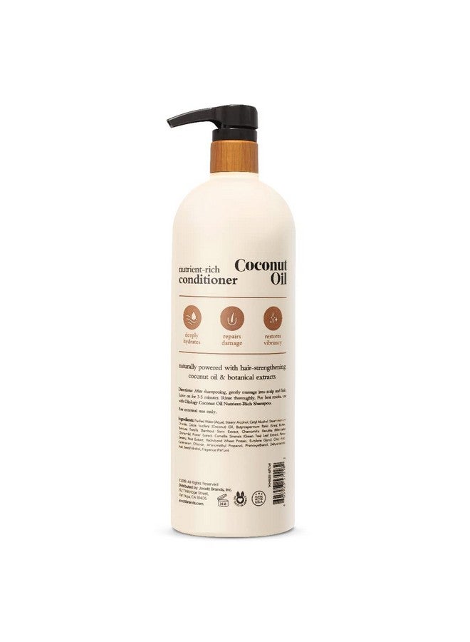 Oliology Nutrient Rich Coconut Oil Conditioner Restores Vibrancy & Softens Hair ; Repairs Damaged Dry Weak Hair ; Intensely Hydrates ; Botanically Infused ; Paraben Free (32 Fl Oz) - Image 3