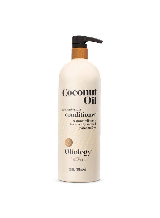 Oliology Nutrient Rich Coconut Oil Conditioner Restores Vibrancy & Softens Hair ; Repairs Damaged Dry Weak Hair ; Intensely Hydrates ; Botanically Infused ; Paraben Free (32 Fl Oz) - Image 2