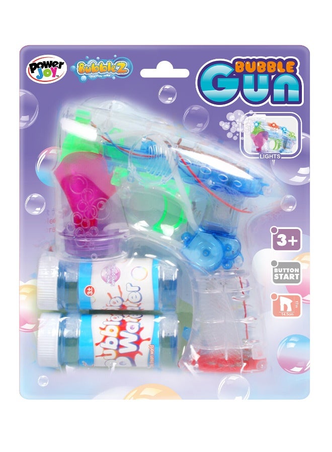 Power Joy, Bubble Gun with 50mL Bubble Solution, Lights Battery Operated Toy Bubble for Party, Outdoor Play Gift for Kids and Adults - Image 2