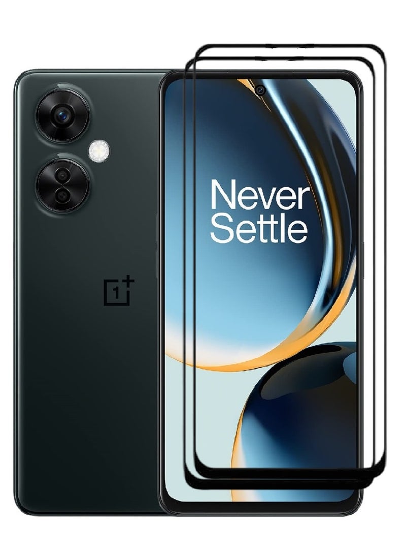 AINA 2 Pieces Tempered Glass Screen Protector 5D Designed For OnePlus Nord N30 Full Glue Edge to Edge Full Screen Coverage And Bubble Free - Image 1