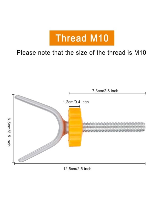 fantasize Y- shaped Bannister Gate Adaptors, Spindle Gate Threaded Spindle steel core screw pet isolation baby Pressure Mounted Gate Threaded Spindle Rods Stair Bolts M10 for Baby Gates Dog Pet Gates 2 PCS - Image 4