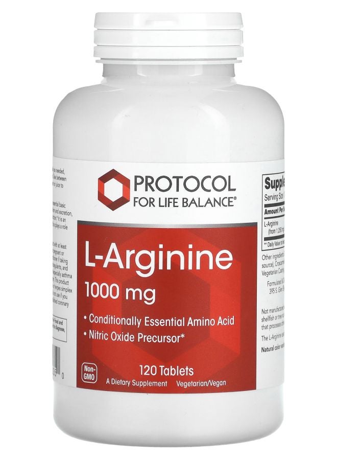 Protocol For Life Balance L-Arginine 1000 mg 120 Tablets - Image 1