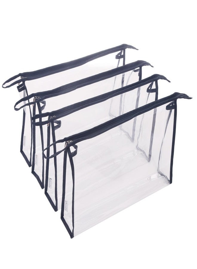 Augbunny Multi-purpose Waterproof Clear Vinyl Zippered Organizer Toiletry Cosmetics Makeup Bag Pouch 4-pack - Image 1