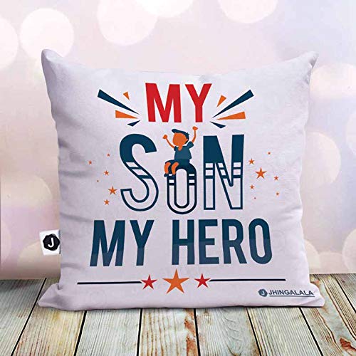 Jhingalala Jhingalala Gift for Son My Son My Hero Printed Cushion Cover with Filler Gift for Son Birthday Special - Image 2