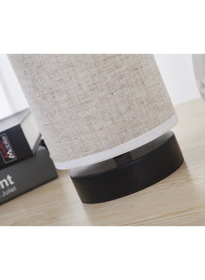 Bolivia's Bedside Table Lamp - Modern Simple Bedroom Lamps with Fabric Shade Reading Nightstand Lamps for Living Room Kids Room College Dorm Office - Image 5