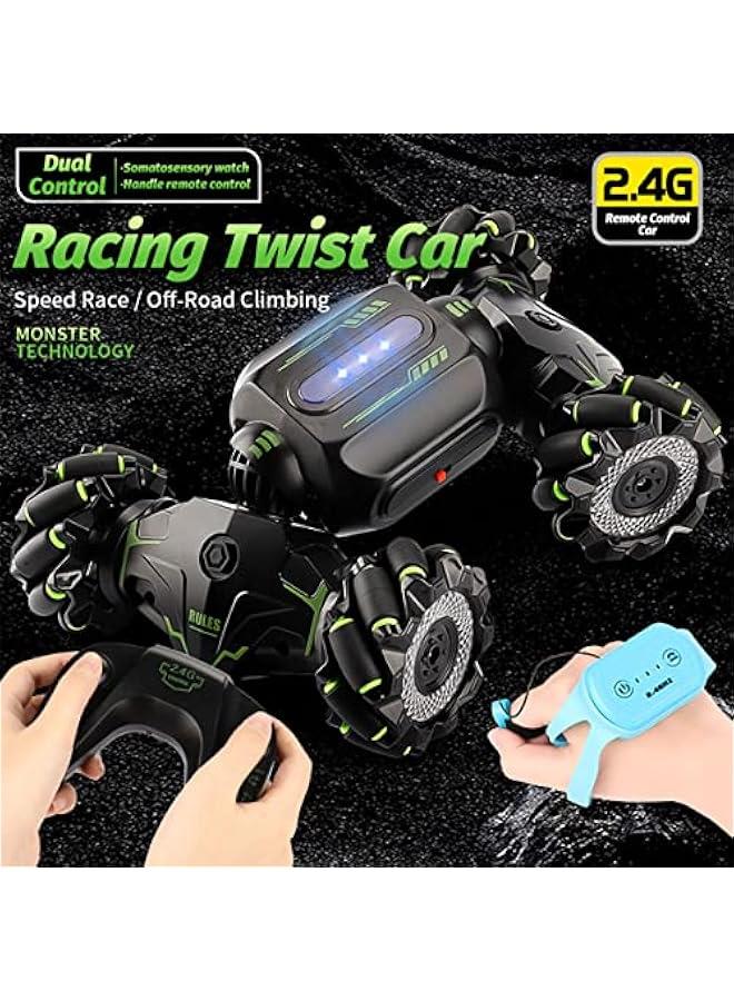 BWSJ Remote Control CarRC Stunt CarAmazing Toy with Gesture Remote Control24GHz 4WD 360°Rotation Whirligig Offroad Vehicle  for Kids Boys Birthday - Image 2