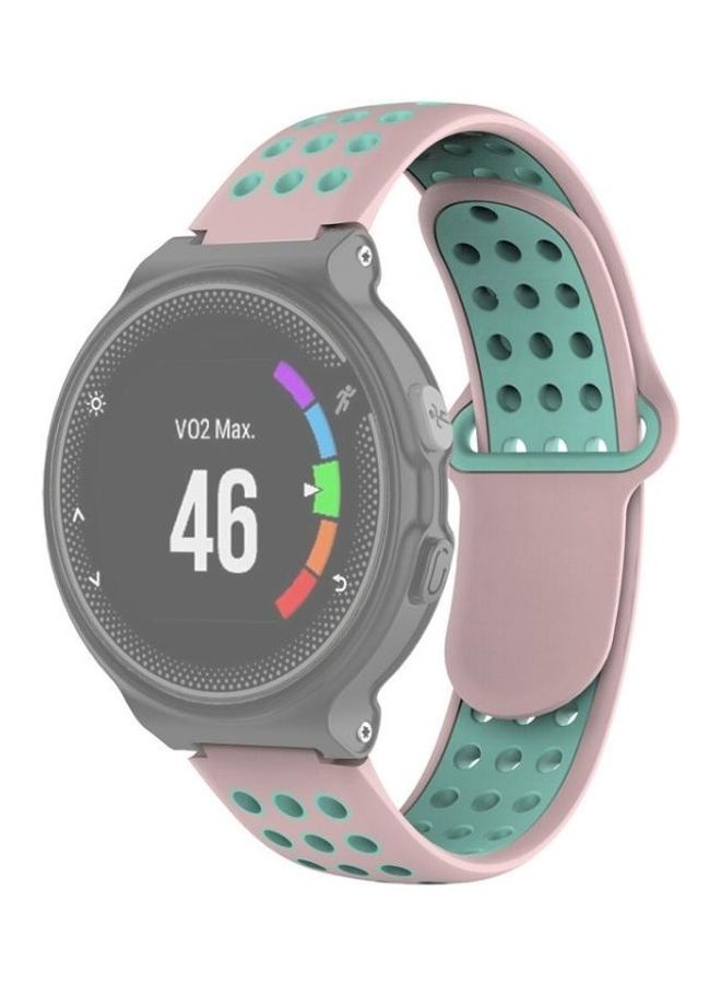 NIBEMINENT Silicone Strap For Garmin Forerunner 220 / 230 235 630 620 735xt Pink/Green - Image 1