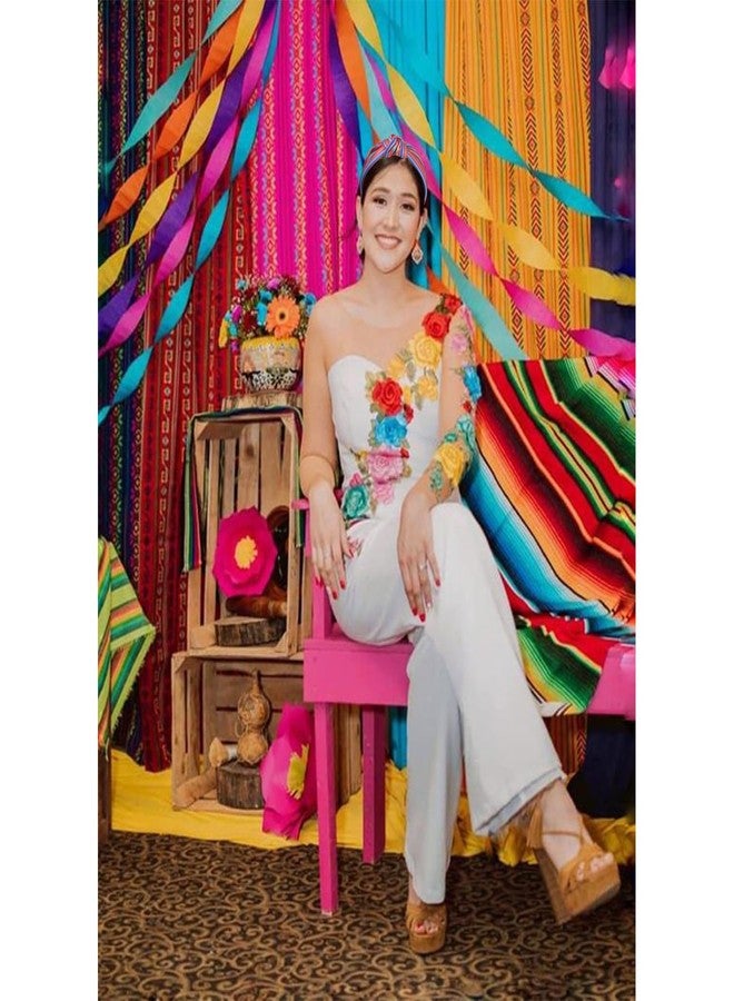 YAHPERN Mexican Headband for Women Cinco De Mayo Headband Fiesta Pinata Cactus Sombrero Chili Knotted Headbands Wide Top Knot Headbands Mexican Holiday Hair Accessory Party Favors Gifts - Image 2