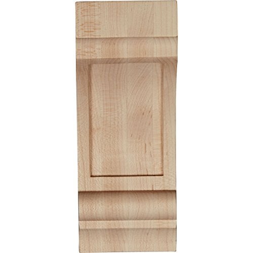 Ekena Millwork CORW03X04X08DIAL Diane Recessed Wood Corbels, 3 1/4"W x 4"D x 8"H, Alder - Image 2