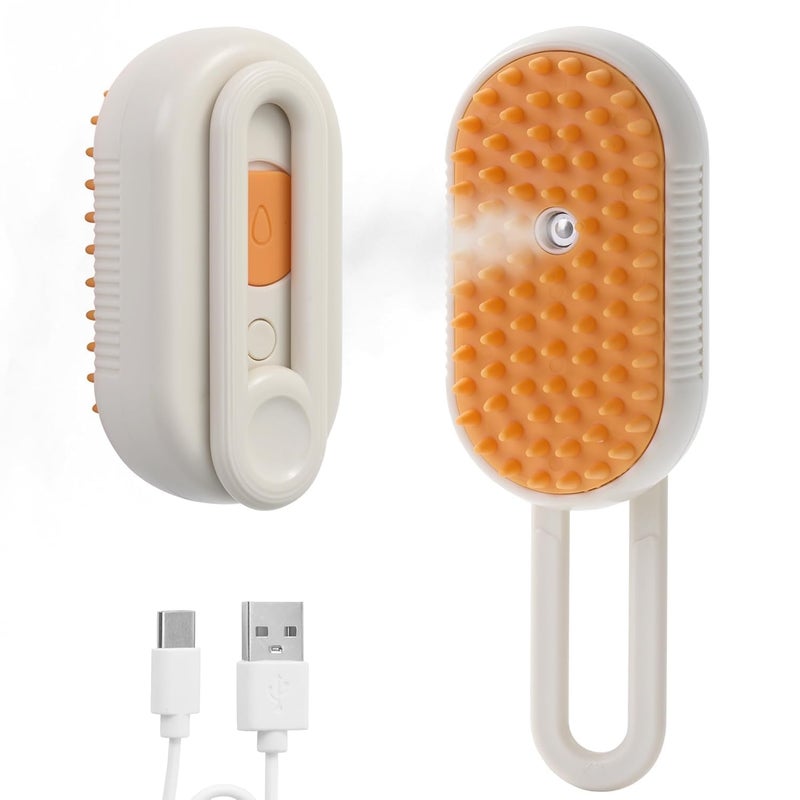 OUTDAZZLE- dog brush | Hair Brush For Dog |Cat | Pet Steam Brush | Pet Hair Remover |pet steam brush for dogs | Cat Comb Brush For Shedding, Hair Removal & Silicone Massage Comb - Image 1