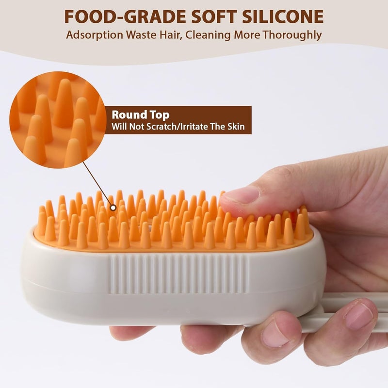 OUTDAZZLE- dog brush | Hair Brush For Dog |Cat | Pet Steam Brush | Pet Hair Remover |pet steam brush for dogs | Cat Comb Brush For Shedding, Hair Removal & Silicone Massage Comb - Image 4