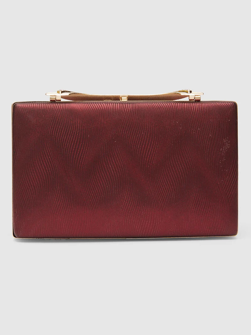 جلو باص حقيبة يد نسائية حمراء مزينة للحفلات