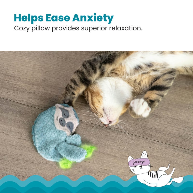Catstages Purr Pillow Snoozin' Sloth Soothing Plush Cat Toy - Image 4