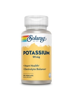 Solaray Potassium 99Mg Electrolyte And Heart Health Support 100 Veg Capsules  - Image 1